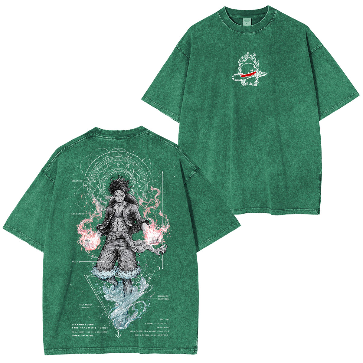 Luffy One Piece Unisex Washed T-Shirt
