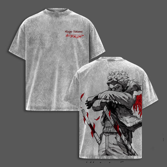 My Hero Academia: Hawks Polera Lavada Vintage
