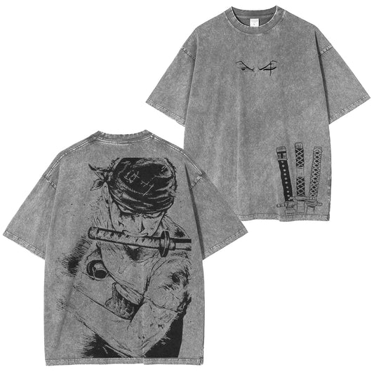 One Piece Anime Washed T-shirt