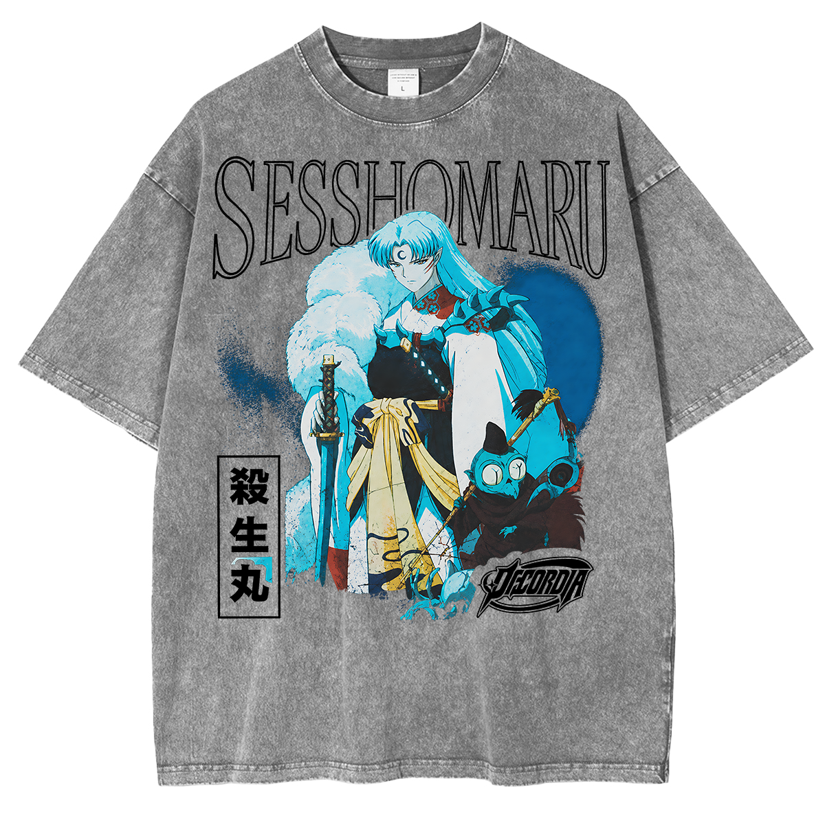 Inuyasha Sesshomaru Vintage Polera Unisex Lavada