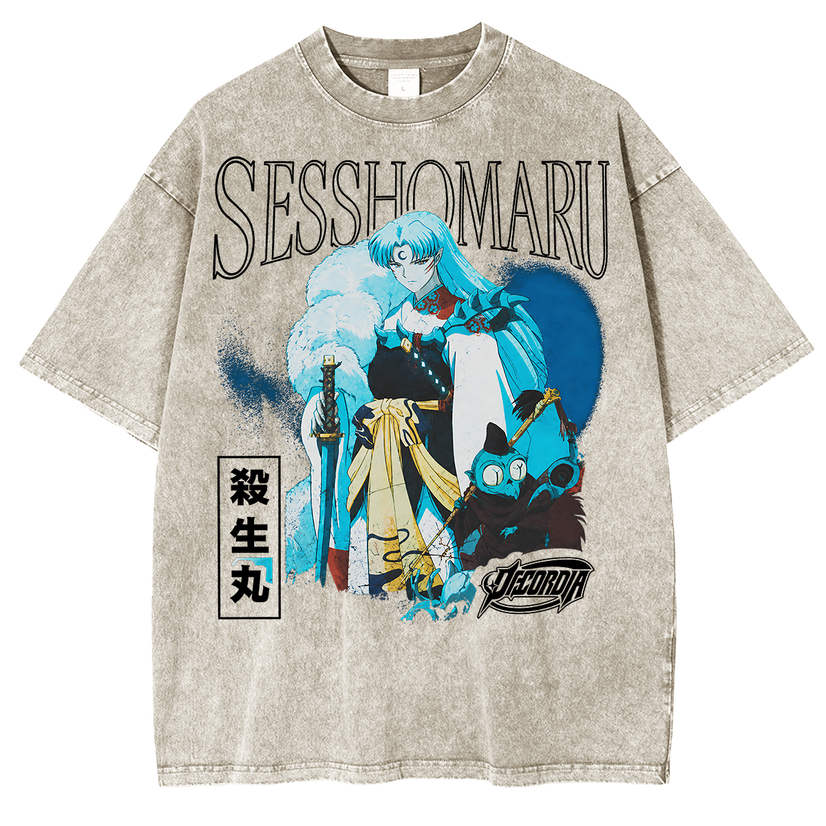 Inuyasha Sesshomaru Vintage Polera Unisex Lavada