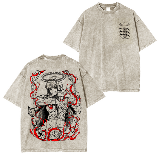 Makima,Chainsaw Man Anime Unisex Washed T-Shirt