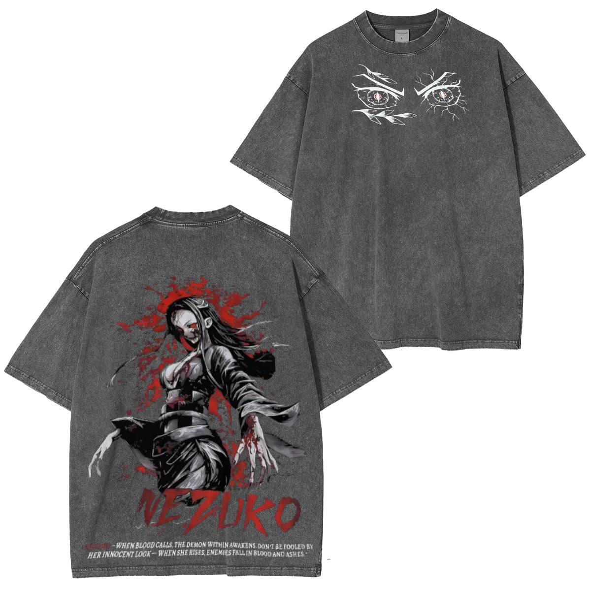 From Demon Chaos To Streetwear Cool Vintage Unsiex Washed T-Shirt