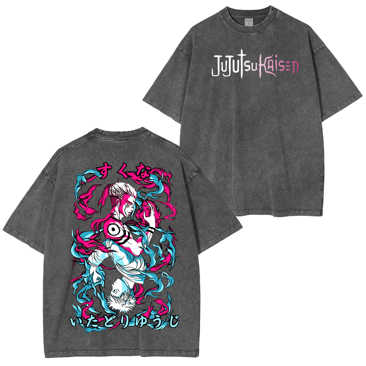 Jujutsu Kaisen Anime Unsiex Washed T-Shirt