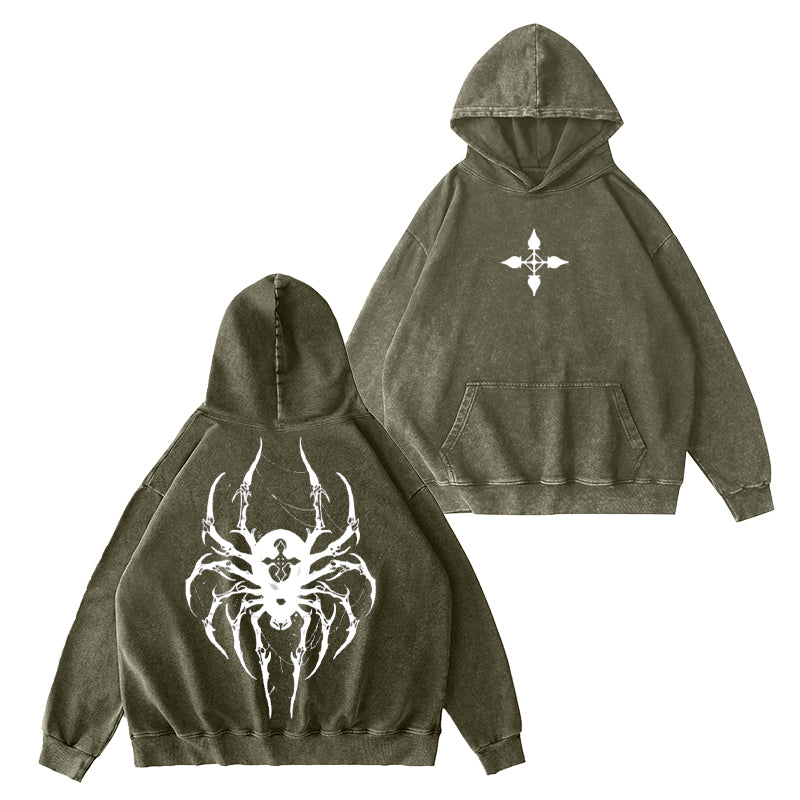 Chrollo Vintage Washed Hooded Sweatshirt