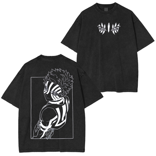 Akaza Limited TeeUpper Moon 3 Anime Unsiex Washed T-Shirt