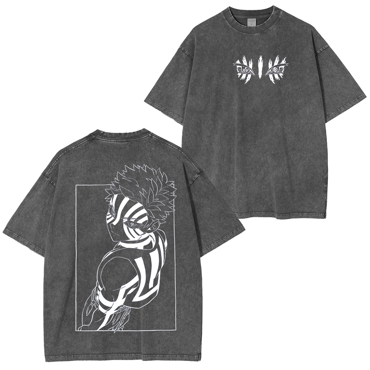 Akaza Limited TeeUpper Moon 3 Anime Unsiex Washed T-Shirt
