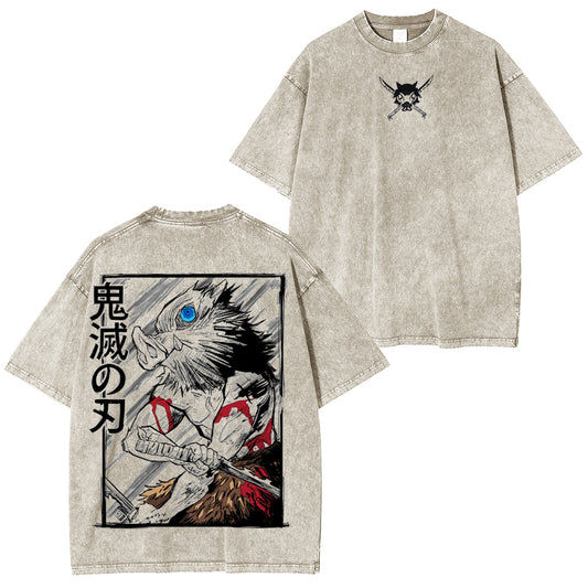 Inosuke Demon Slayer Infinity Castle Vintage Tee
