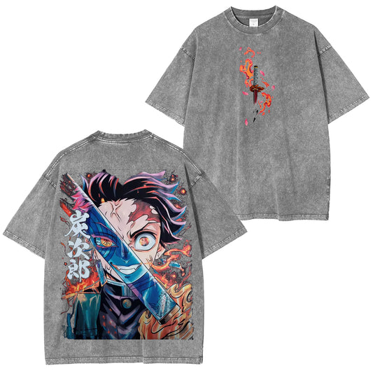 Tanjiro Infinity Castle Demon Slayer Vintage Tee