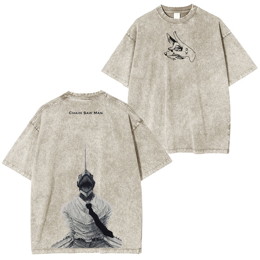 Chainsaw Man Unsiex Washed T-Shirt