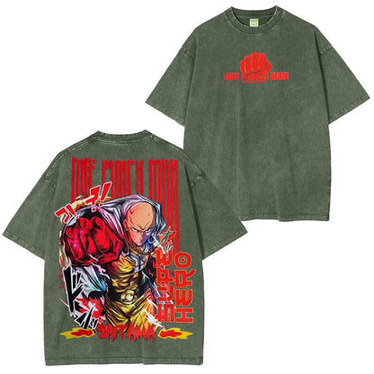 One Punch Man Polera Vintage