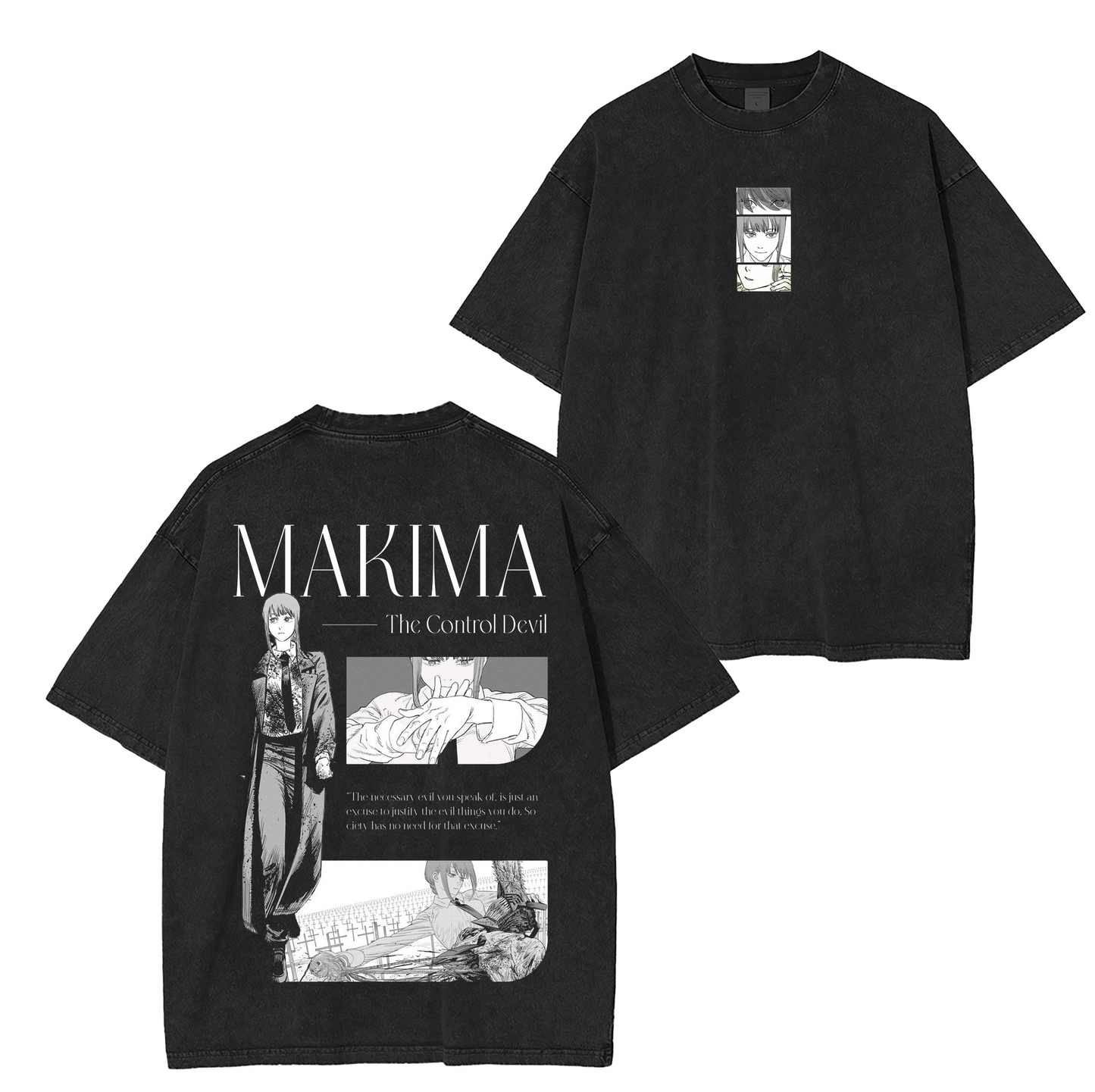 Chainsaw Man Unsiex Washed T-Shirt