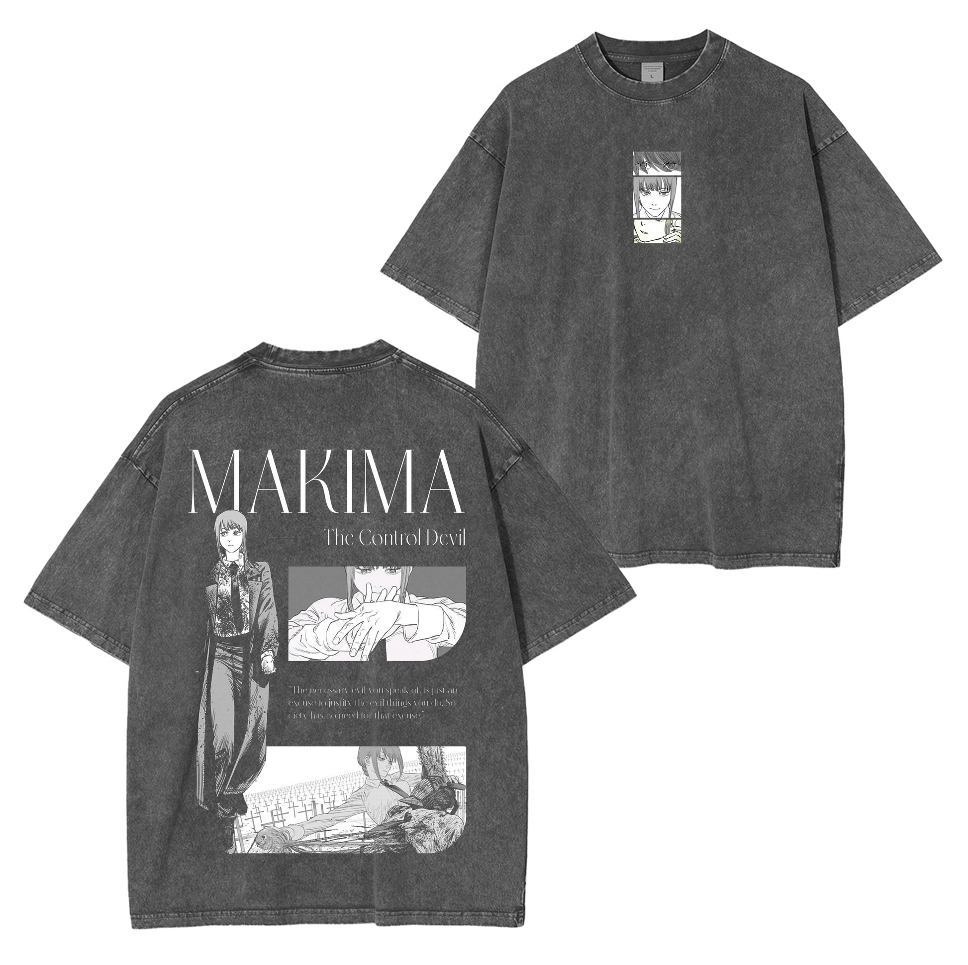 Chainsaw Man Unsiex Washed T-Shirt