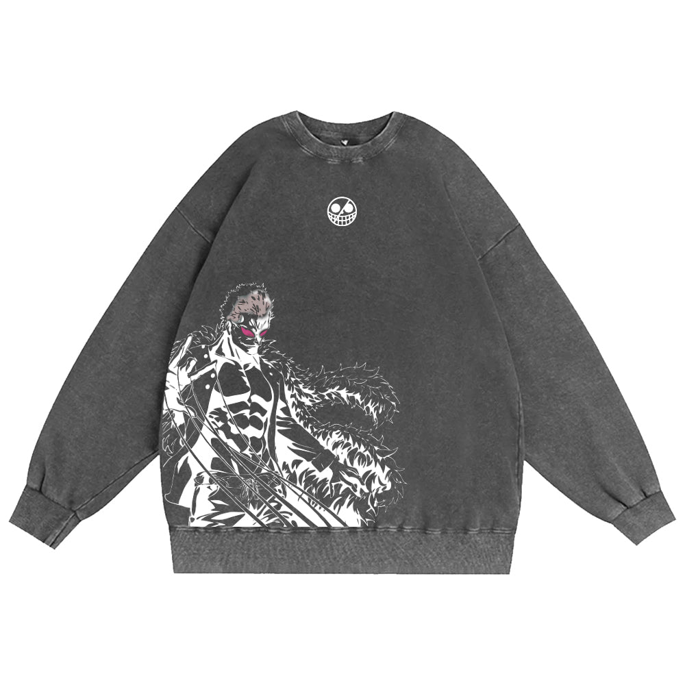 Zenitsu Demon Slayer Anime Unisex Washed Crewneck Sweatshirt