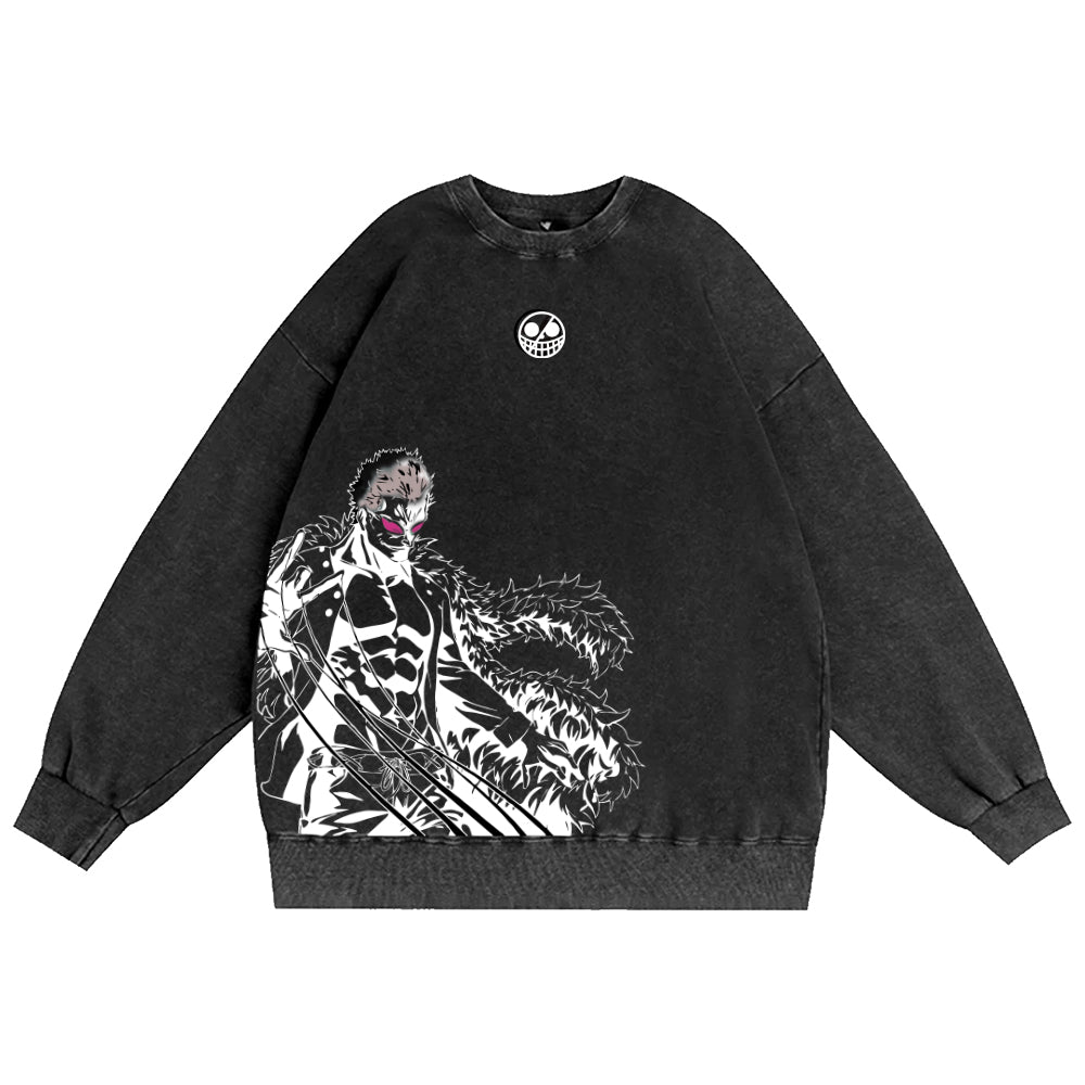 Zenitsu Demon Slayer Anime Unisex Washed Crewneck Sweatshirt