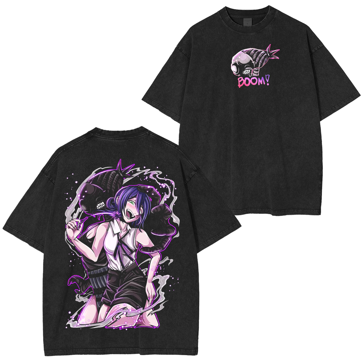 Reze,Chainsaw Man Anime Washed T-shirt/Crewneck/Hoodie