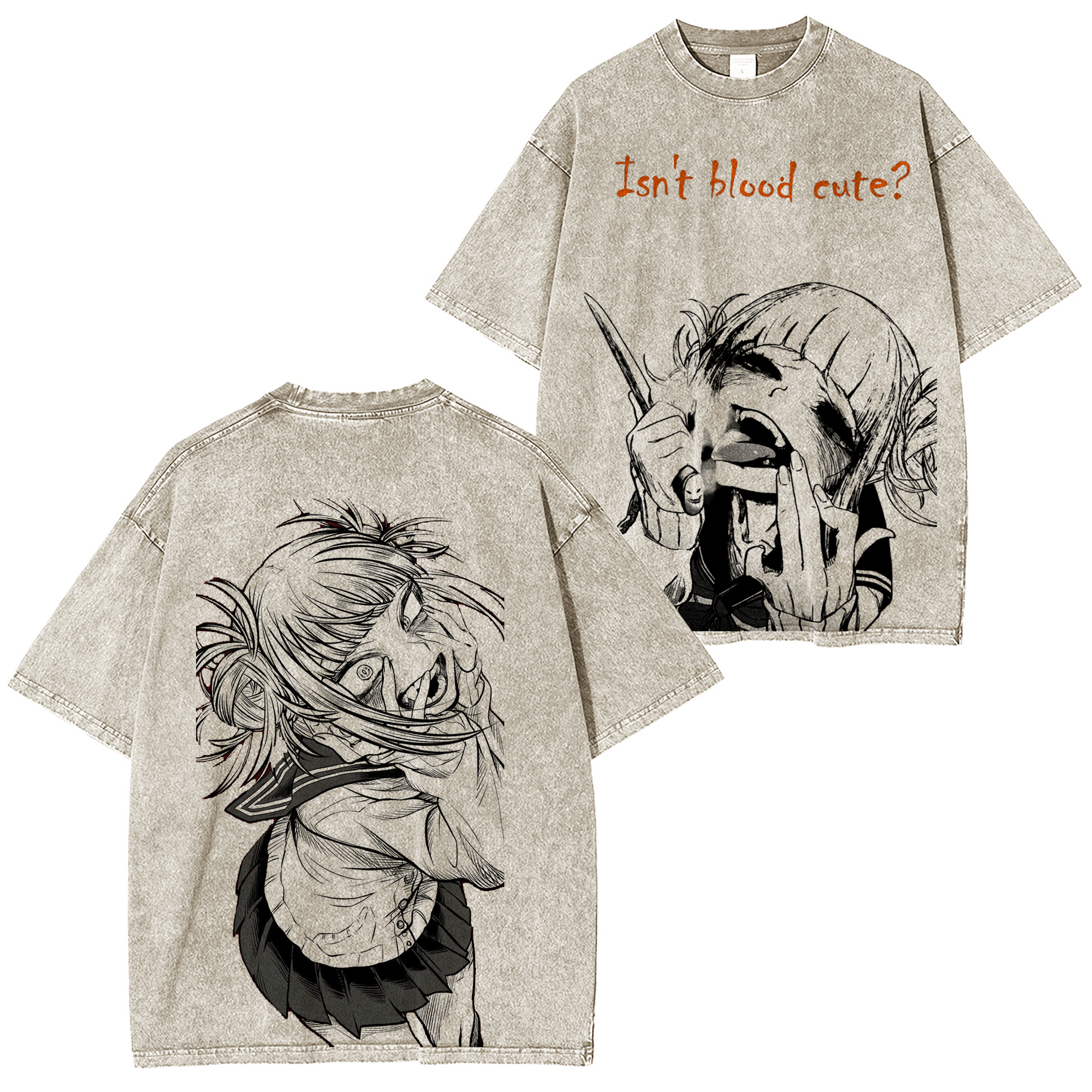 Himiko Toga,My Hero Academia Anime Washed T-shirt/Crewneck/Hoodie