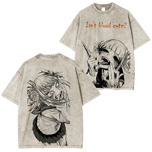 Himiko Toga,My Hero Academia Anime Washed T-shirt/Crewneck/Hoodie