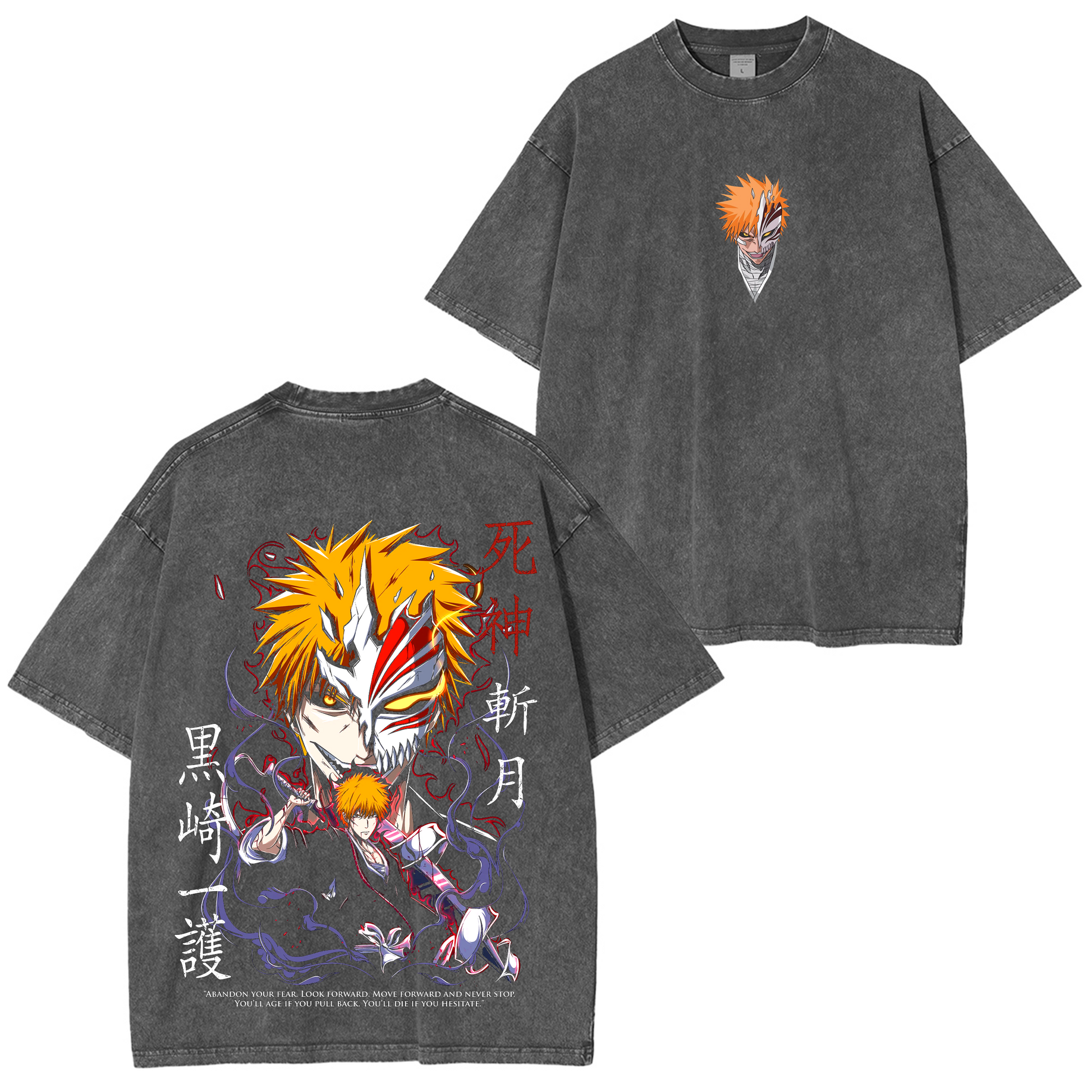 Vintage Bleach Anime Washed T-shirt/Crewneck/Hoodie
