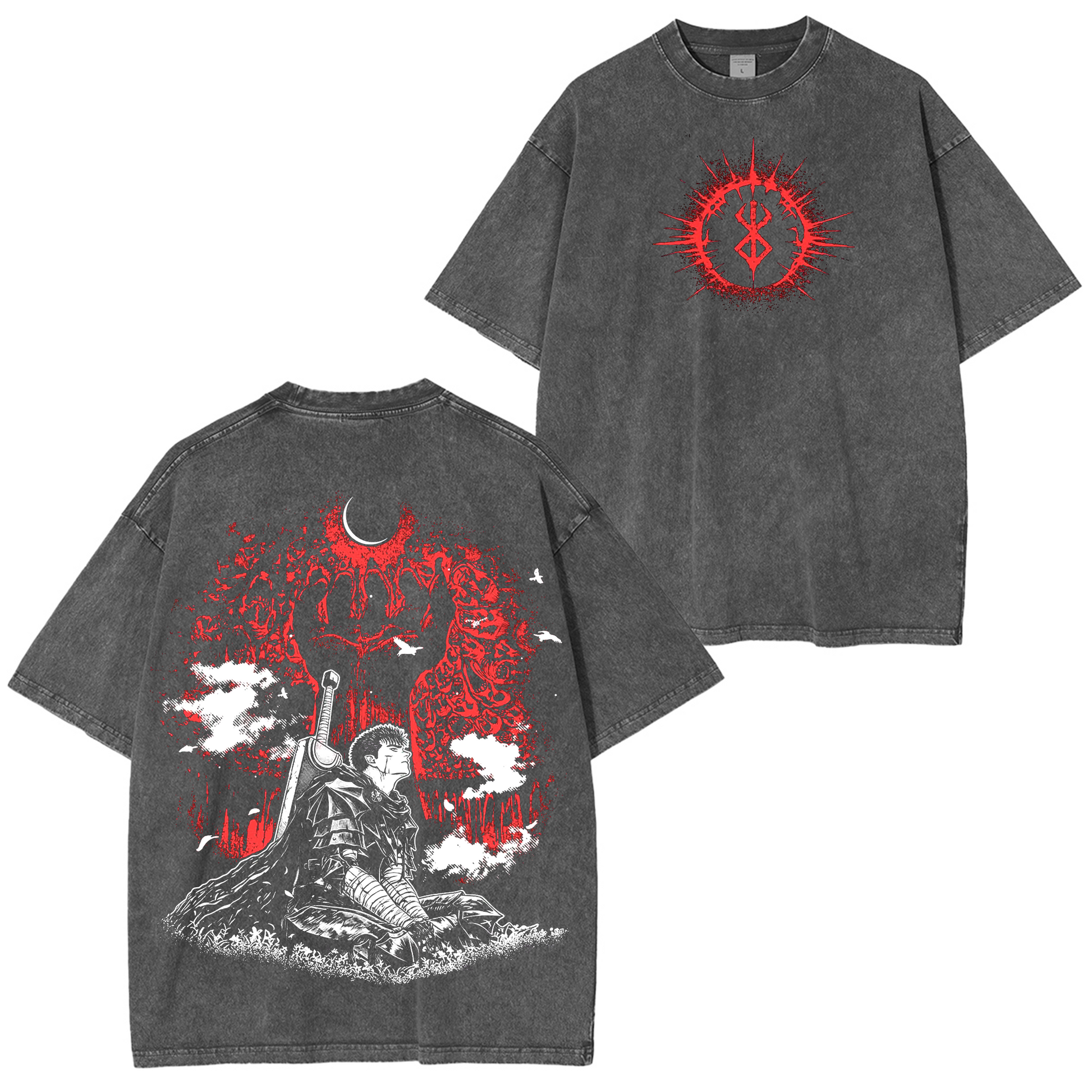 Berserk Anime Polera Lavada