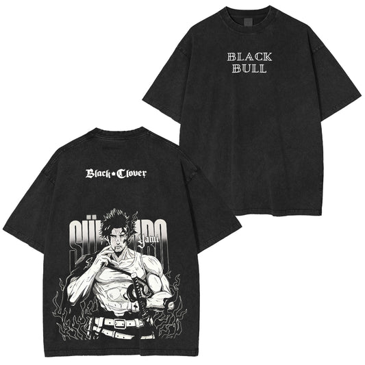 Black Clover Yami Rough attitude calm confidence pure Black Bulls Vintage Tee