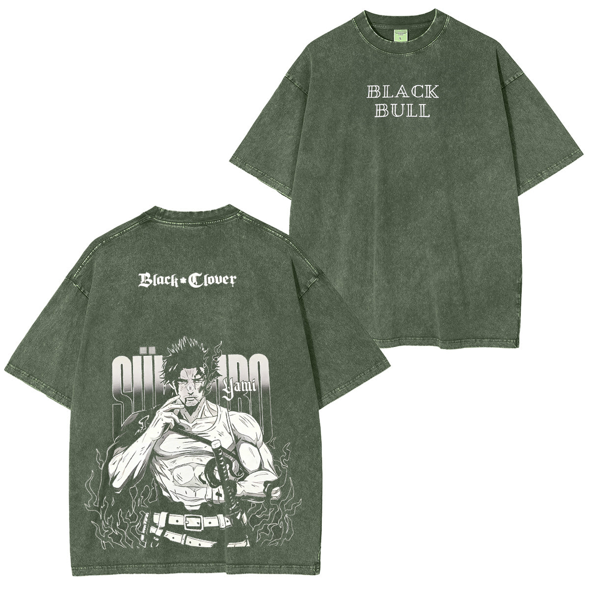 Black Clover Yami Rough attitude calm confidence pure Black Bulls Vintage Tee