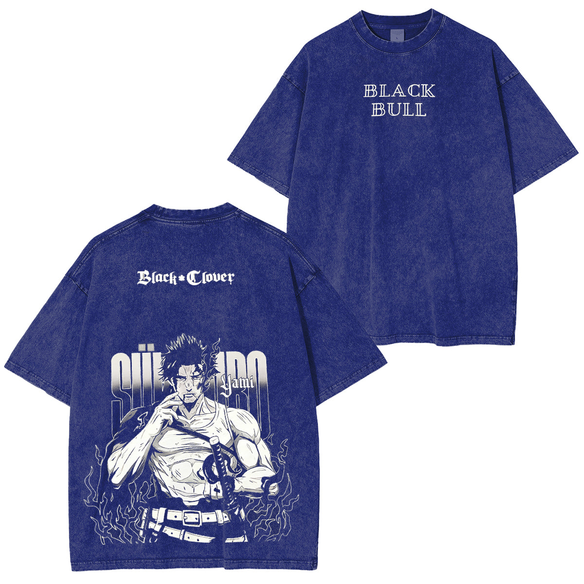 Black Clover Yami Rough attitude calm confidence pure Black Bulls Vintage Tee