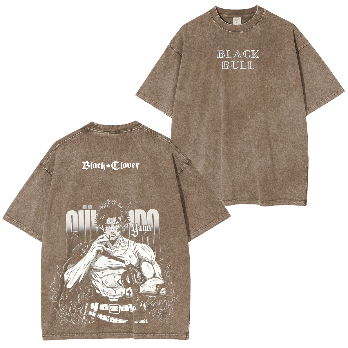 Black Clover Yami Rough attitude calm confidence pure Black Bulls Vintage Tee
