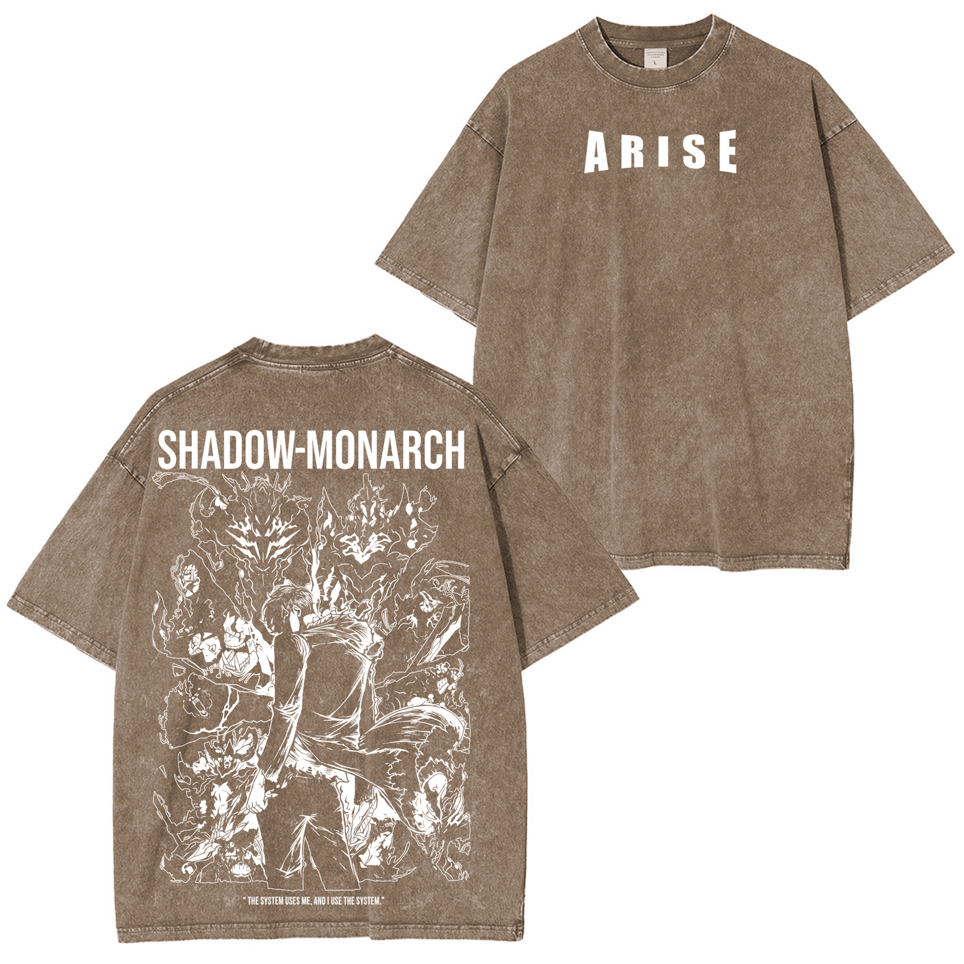 Arise Sung Jinwoo,Solo Leveling Shadow Monarch Washed T-shirt/Crewneck/Hoodie
