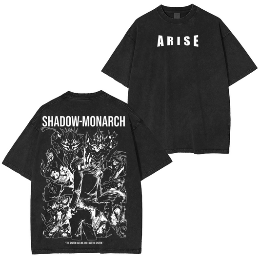 Arise Sung Jinwoo,Solo Leveling Shadow Monarch Washed T-shirt/Crewneck/Hoodie