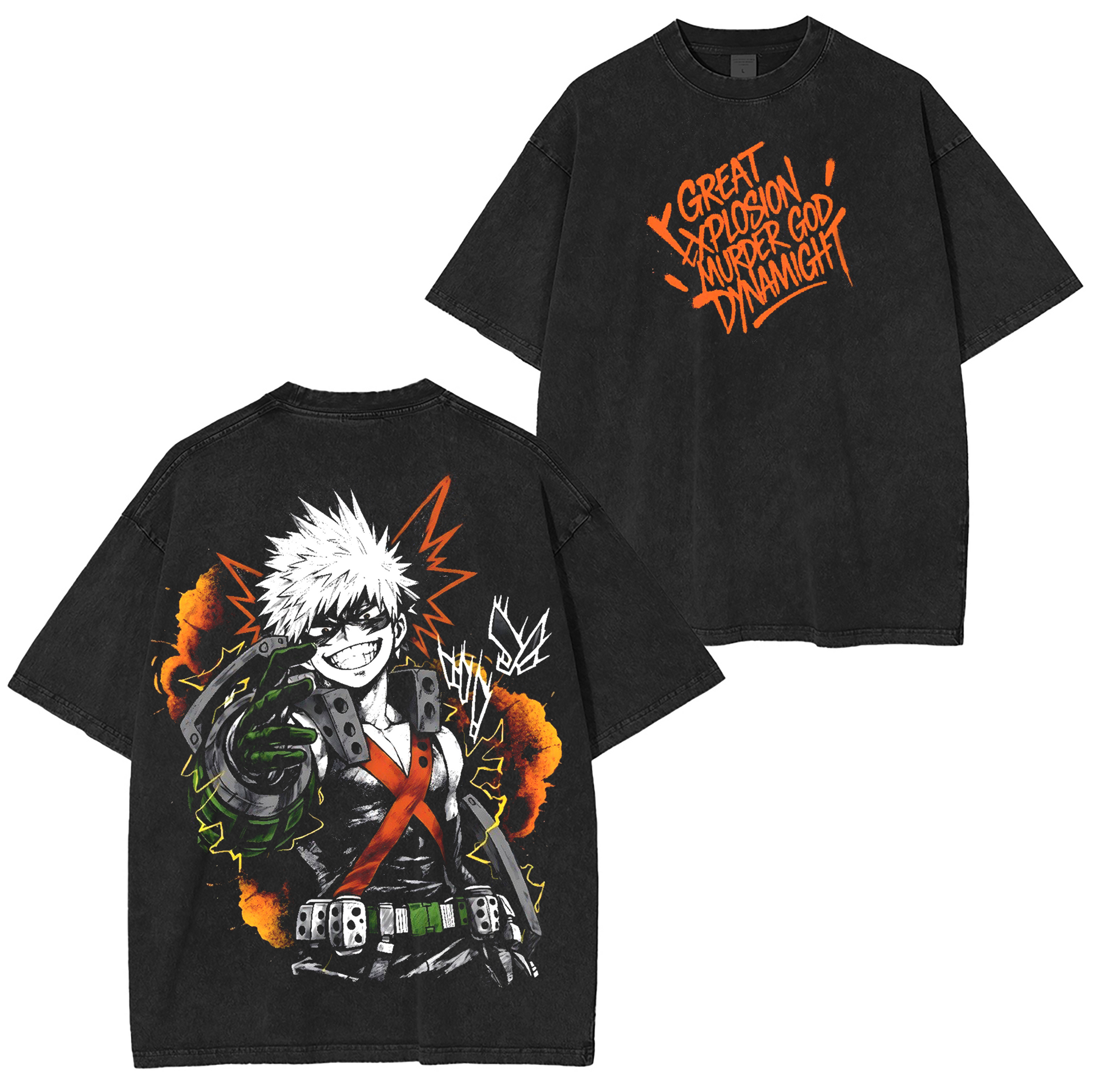 Katsuki Bakugo,My Hero Academia Oversize Washed T-shirt/Crewneck/Hoodie