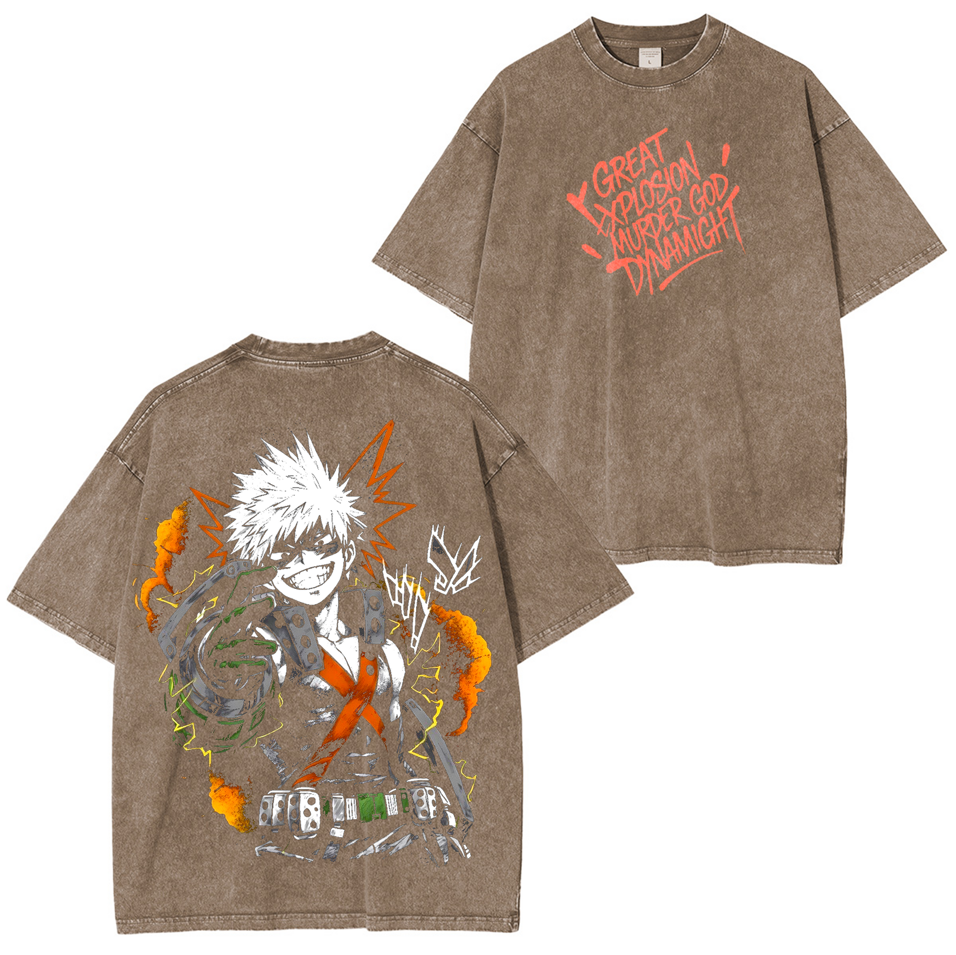 Katsuki Bakugo,My Hero Academia Oversize Washed T-shirt/Crewneck/Hoodie