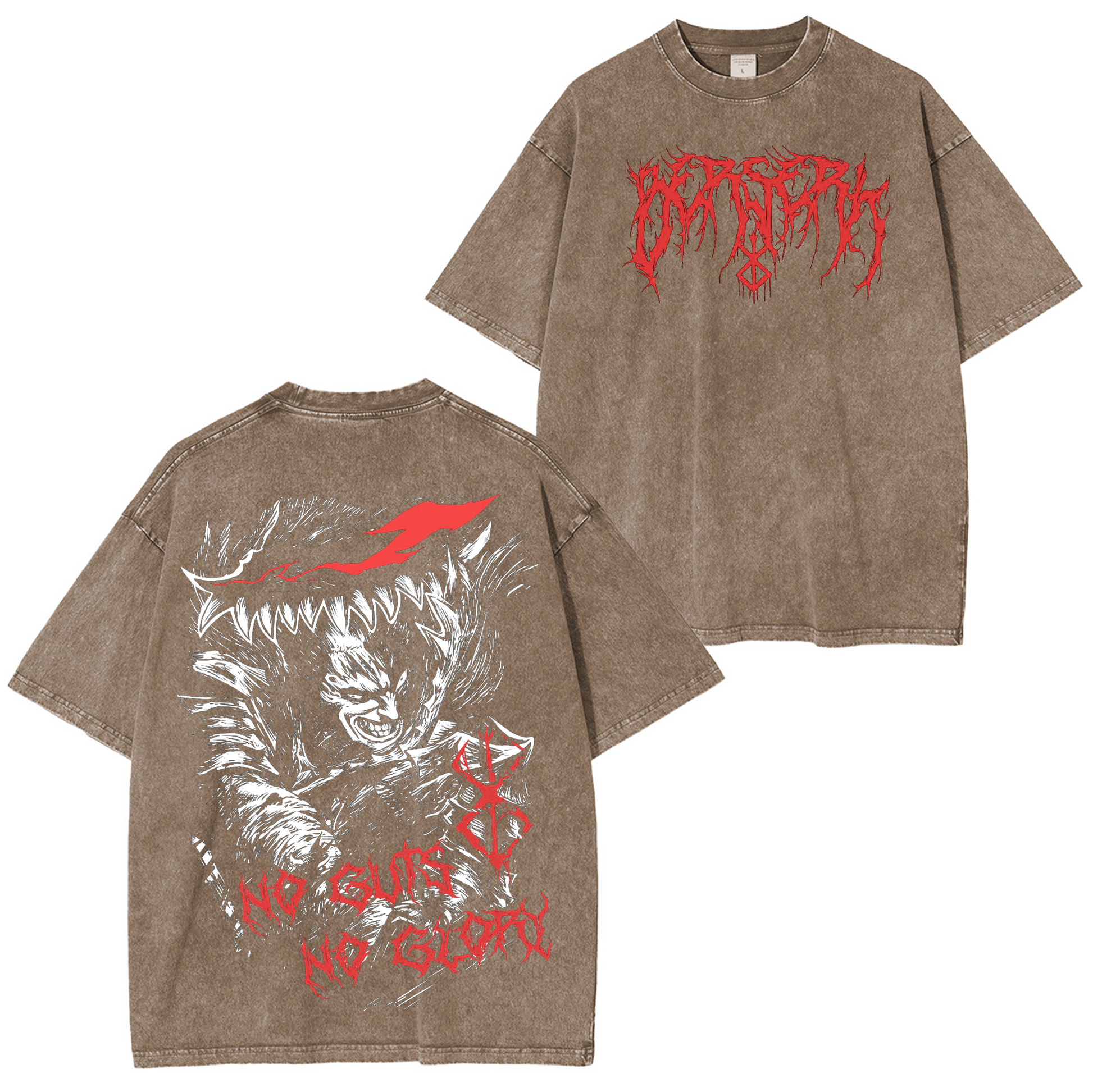 Vintage Berserk Anime Oversize Washed T-shirt/Crewneck/Hoodie