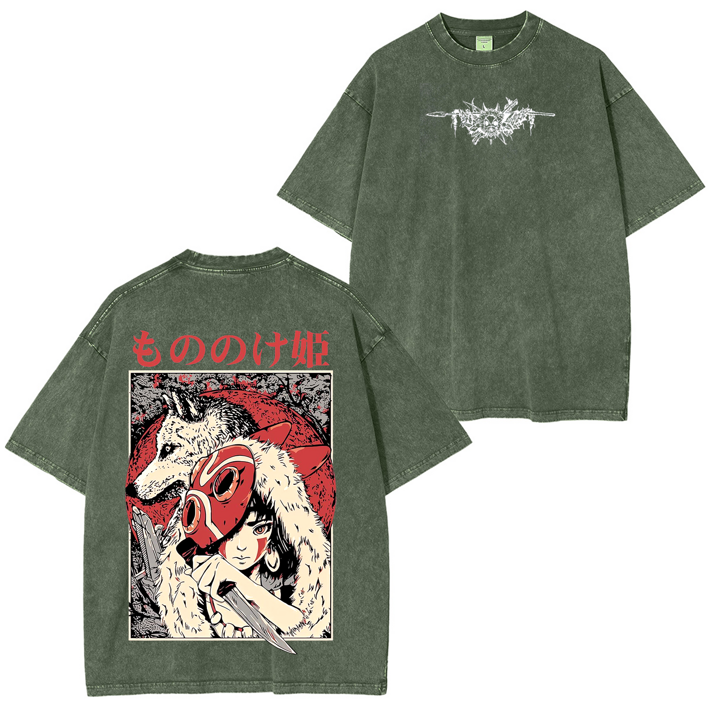Princess Mononoke Anime Washed T-shirt/Crewneck/Hoodie