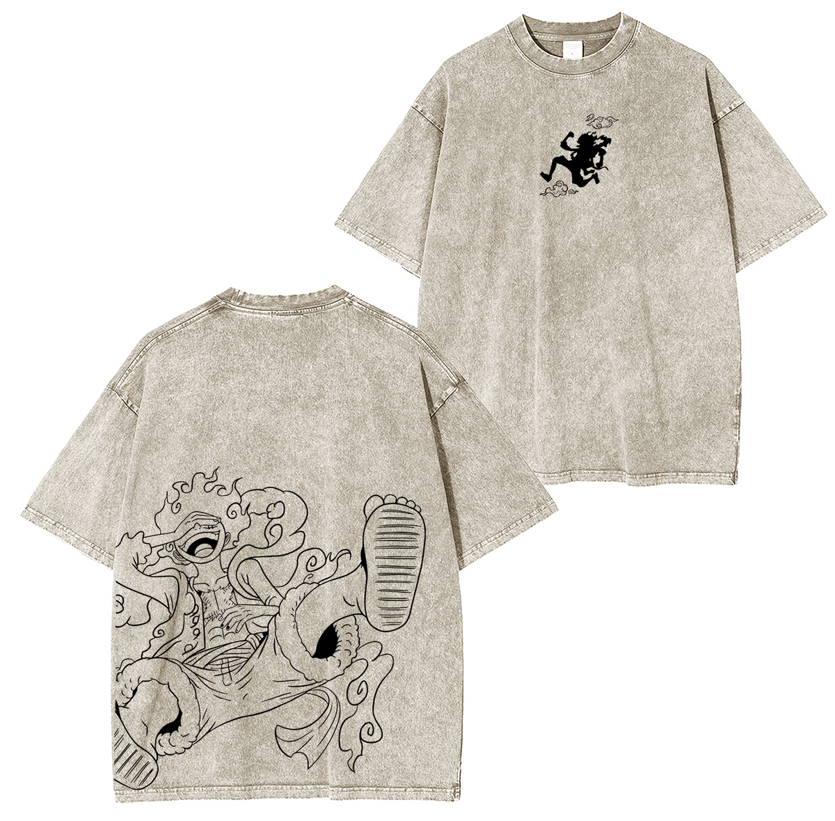 Luffy One Piece Polera Lavada