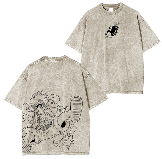 Luffy One Piece Polera Lavada