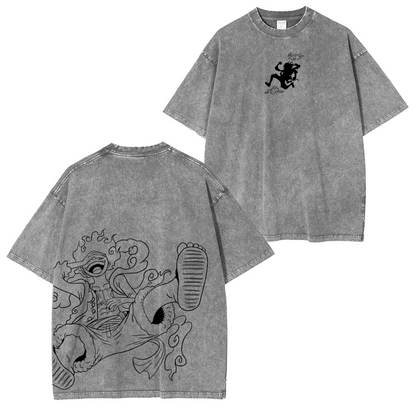 Luffy One Piece Polera Lavada