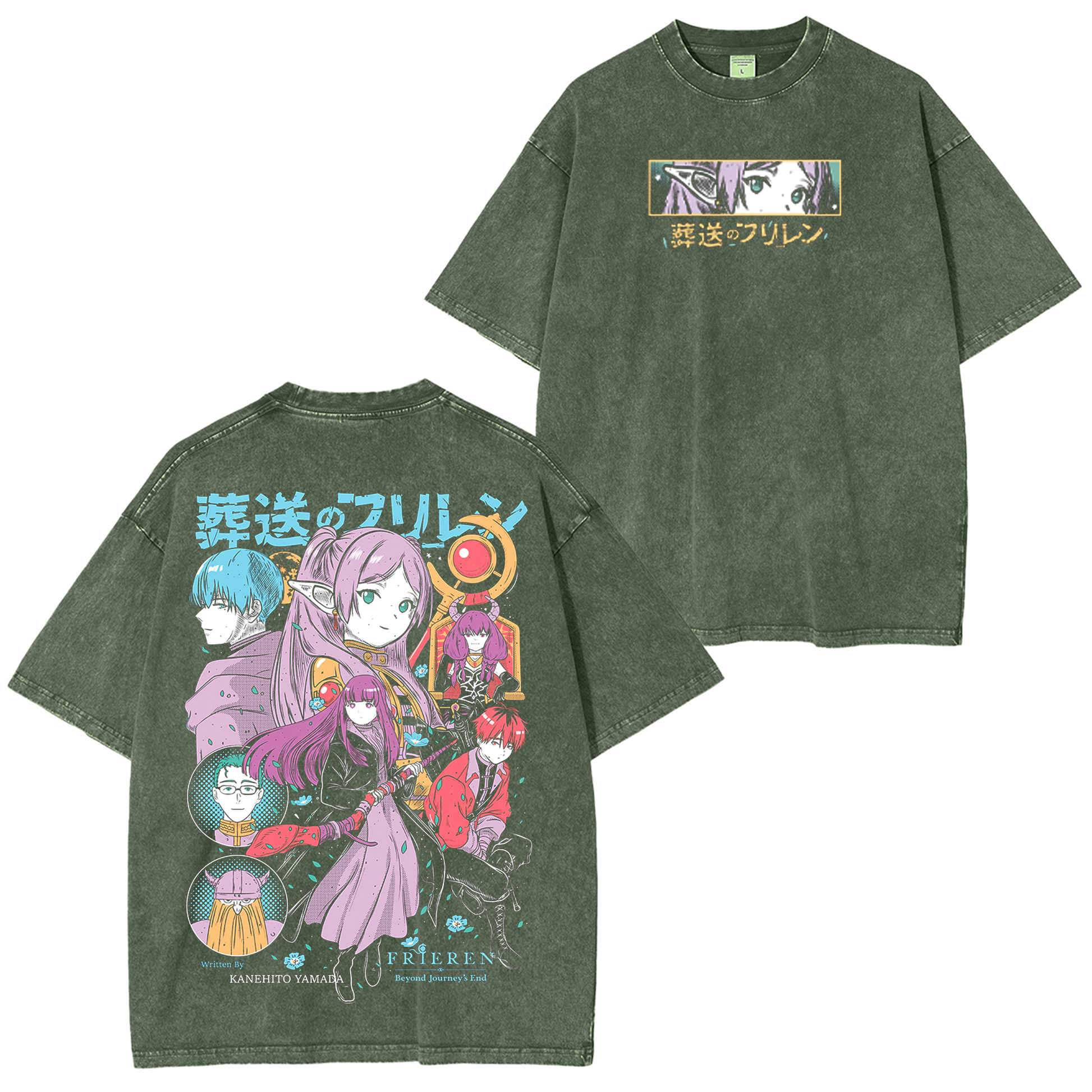 Frieren Anime Washed T-shirt/Crewneck/Hoodie