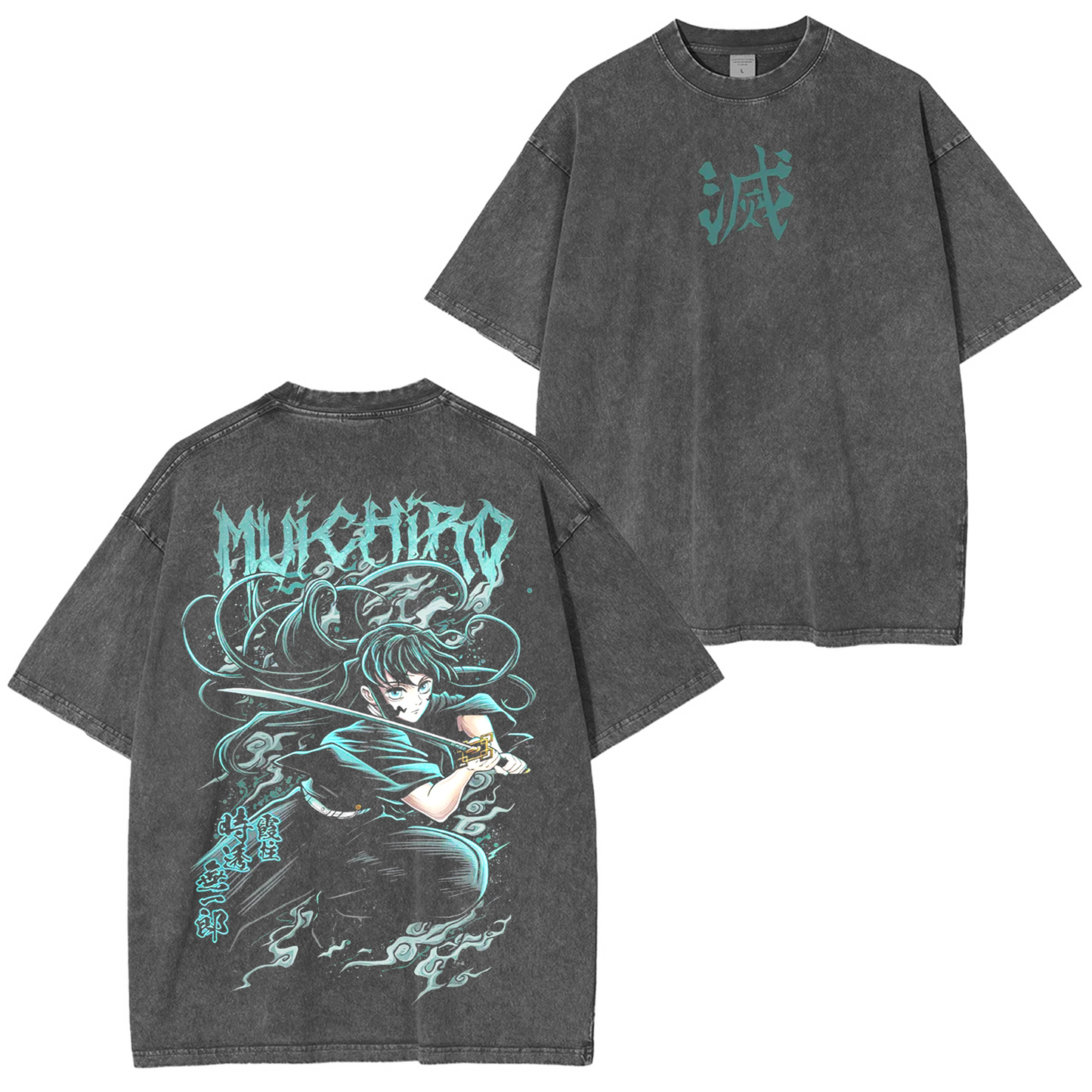 Muichiro,Demon Slayer Anime Washed T-shirt/Crewneck/Hoodie
