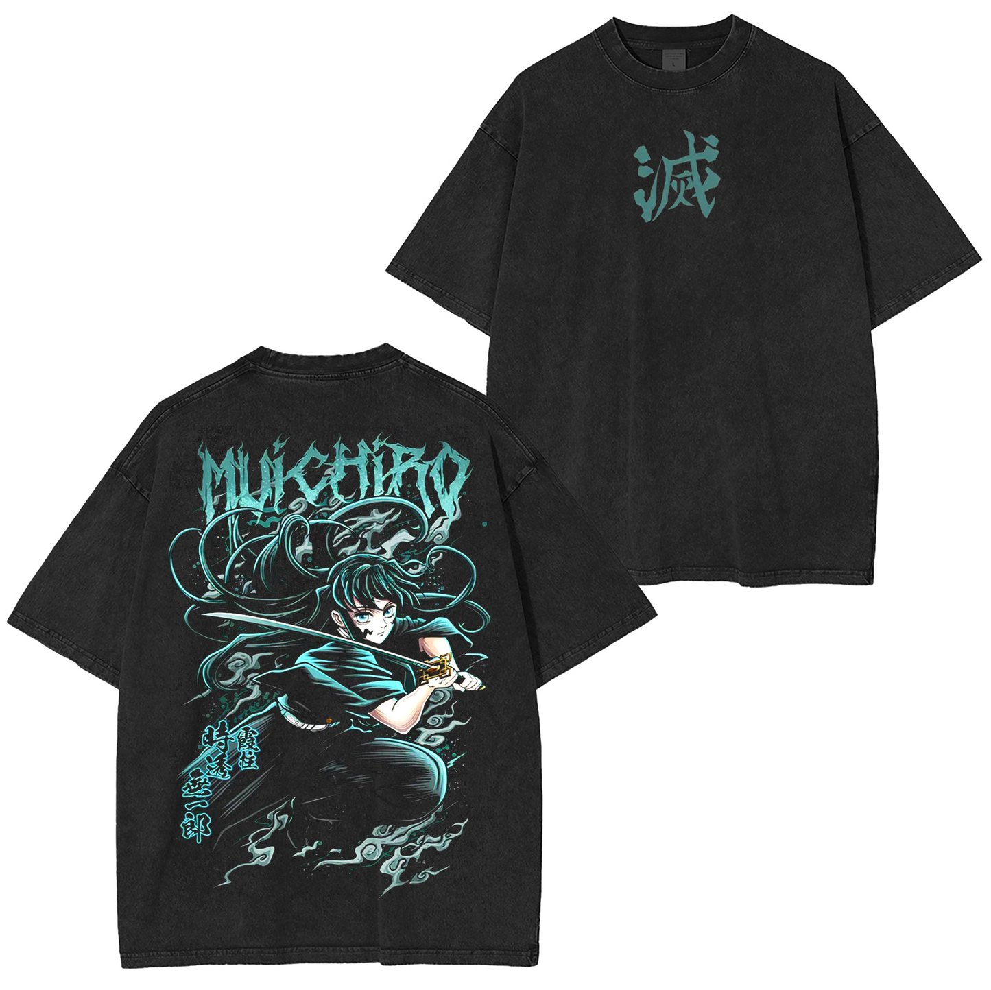 Muichiro,Demon Slayer Anime Washed T-shirt/Crewneck/Hoodie