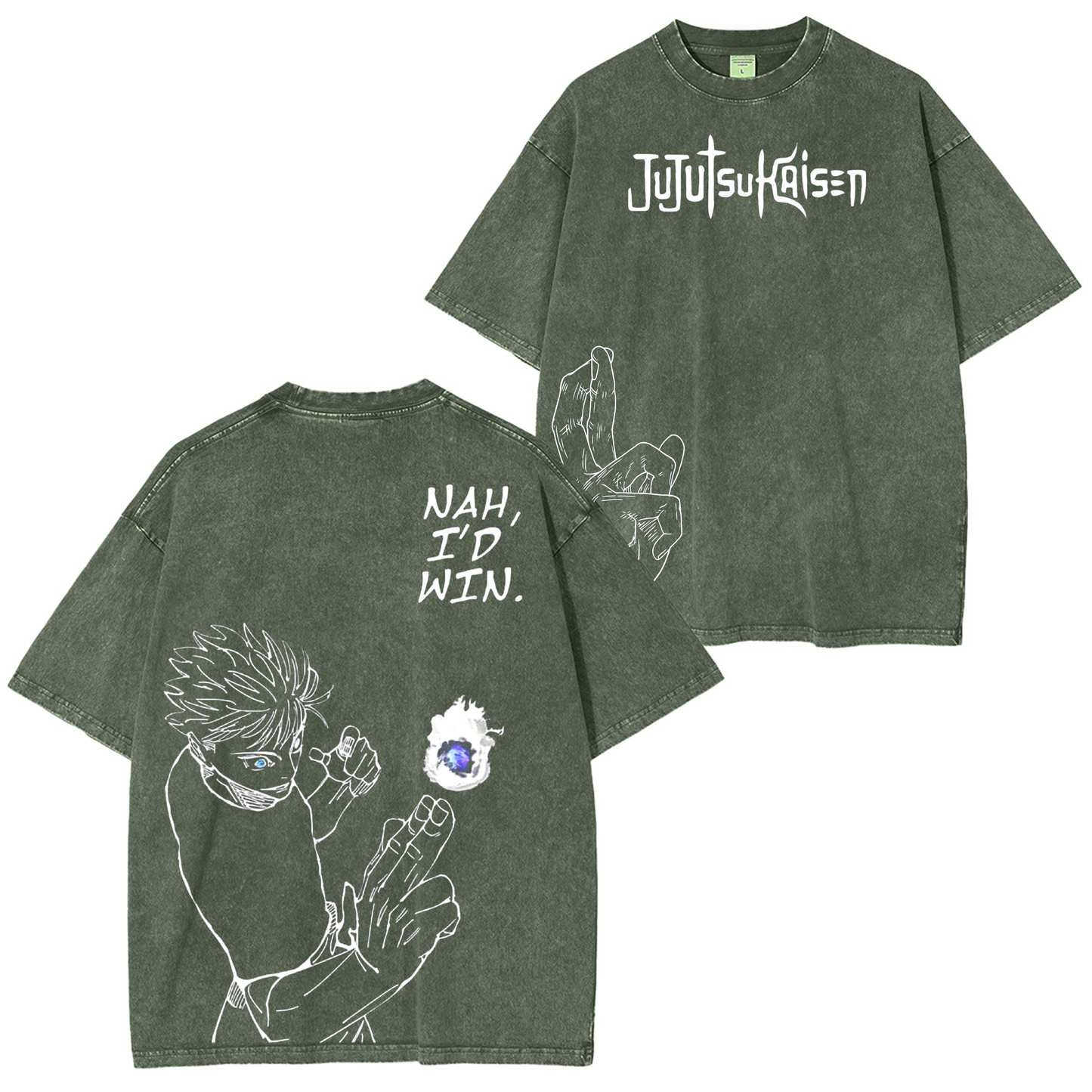 Satoru Gojo,Jujutsu Kaisen Anime Washed T-shirt/Crewneck/Hoodie