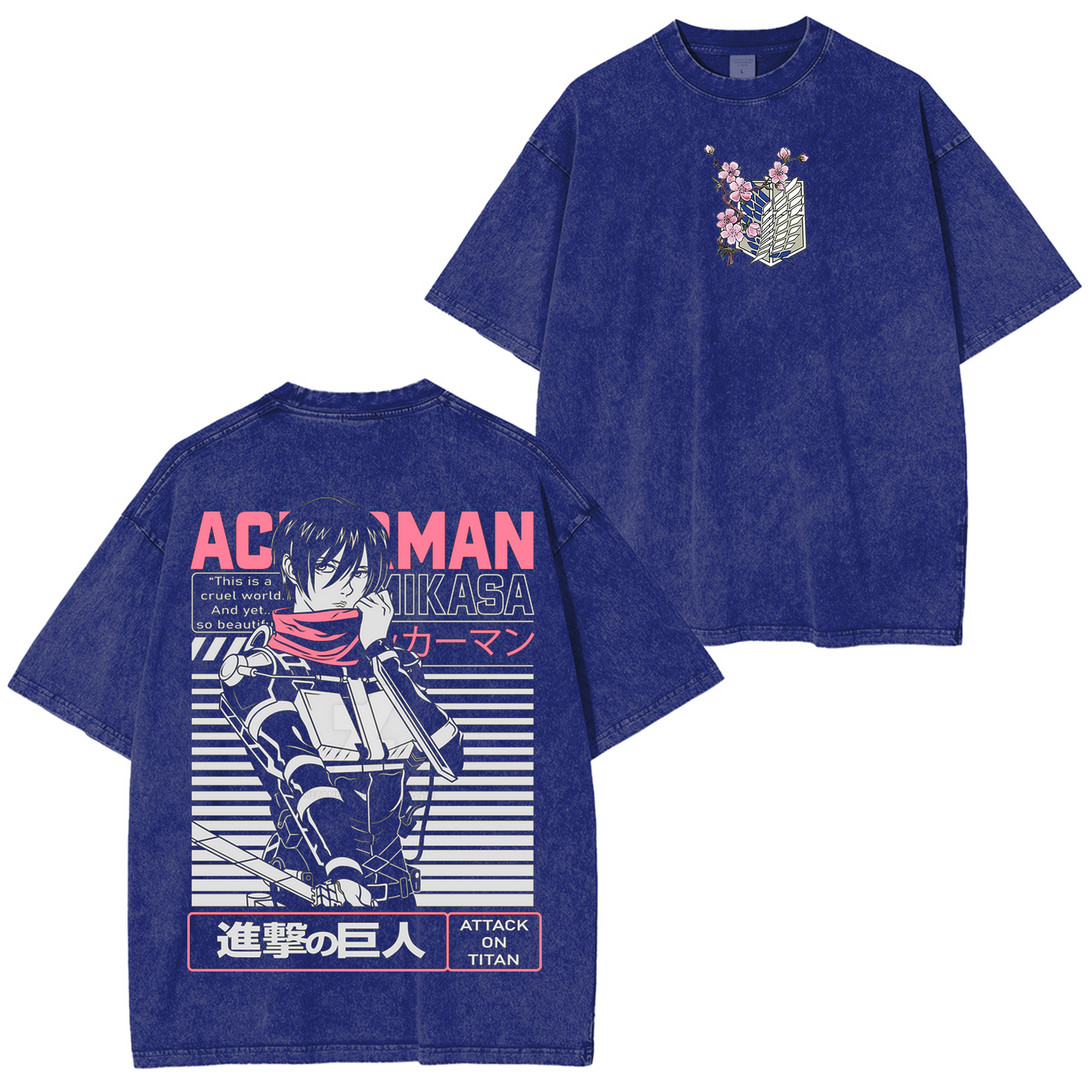 Attack on Titan Anime Washed T-shirt/Crewneck/Hoodie