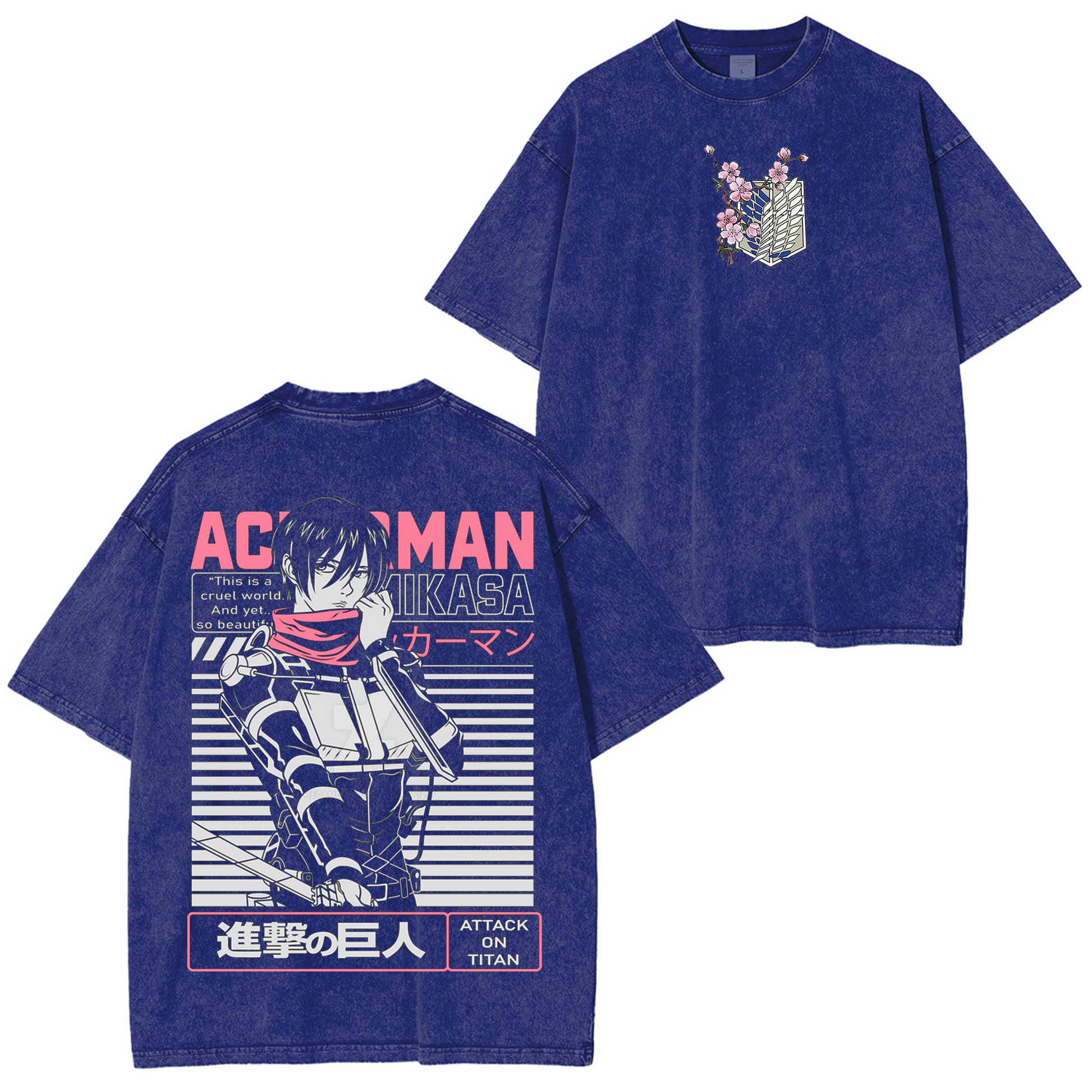 Attack on Titan Anime Washed T-shirt/Crewneck/Hoodie