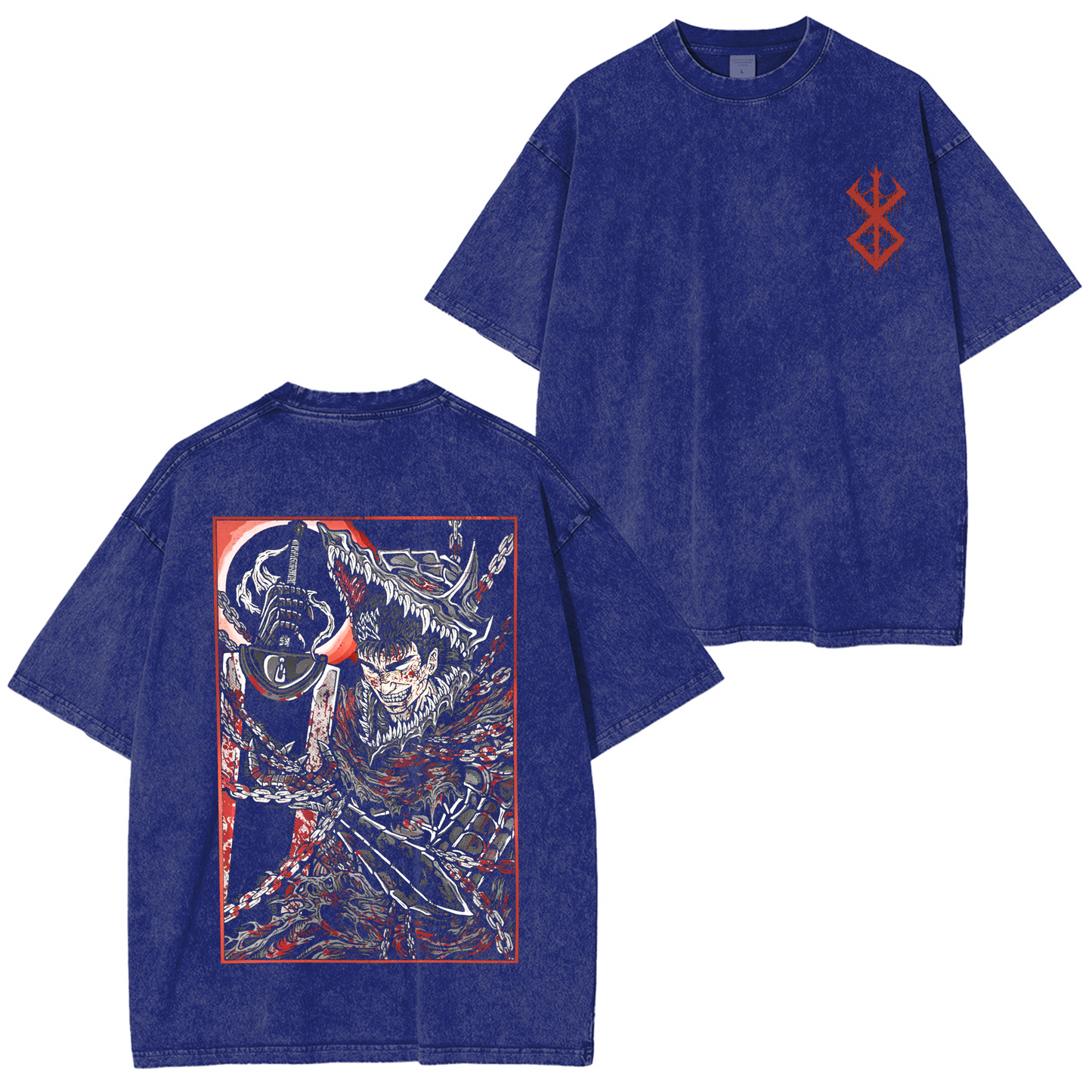 Berserker Guts Rage Grim Anime Washed T-shirt/Crewneck/Hoodie
