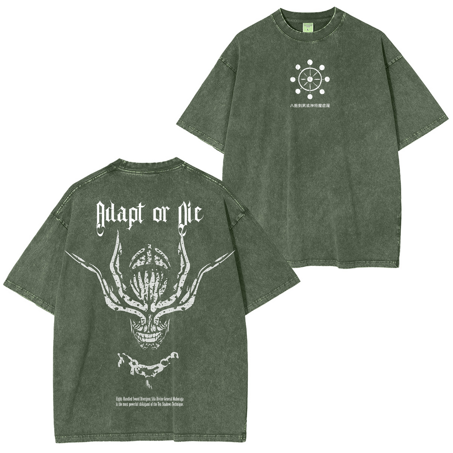 Mahoraga Jujutsu Kaisen Washed T-shirt/Crewneck/Hoodie