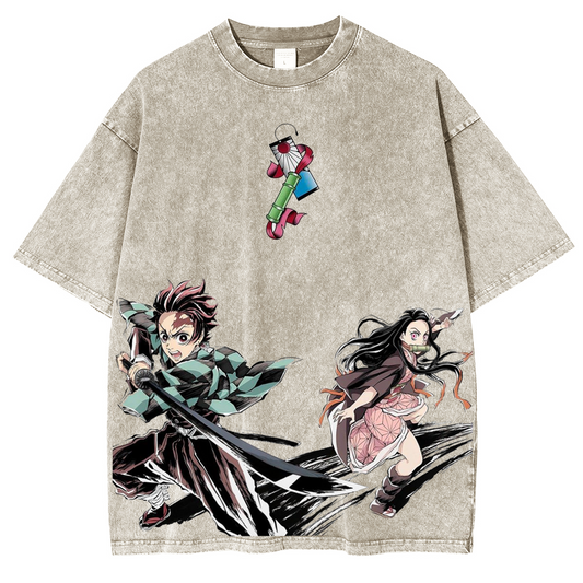 Demon Slayer Anime Washed T-shirt/Crewneck/Hoodie