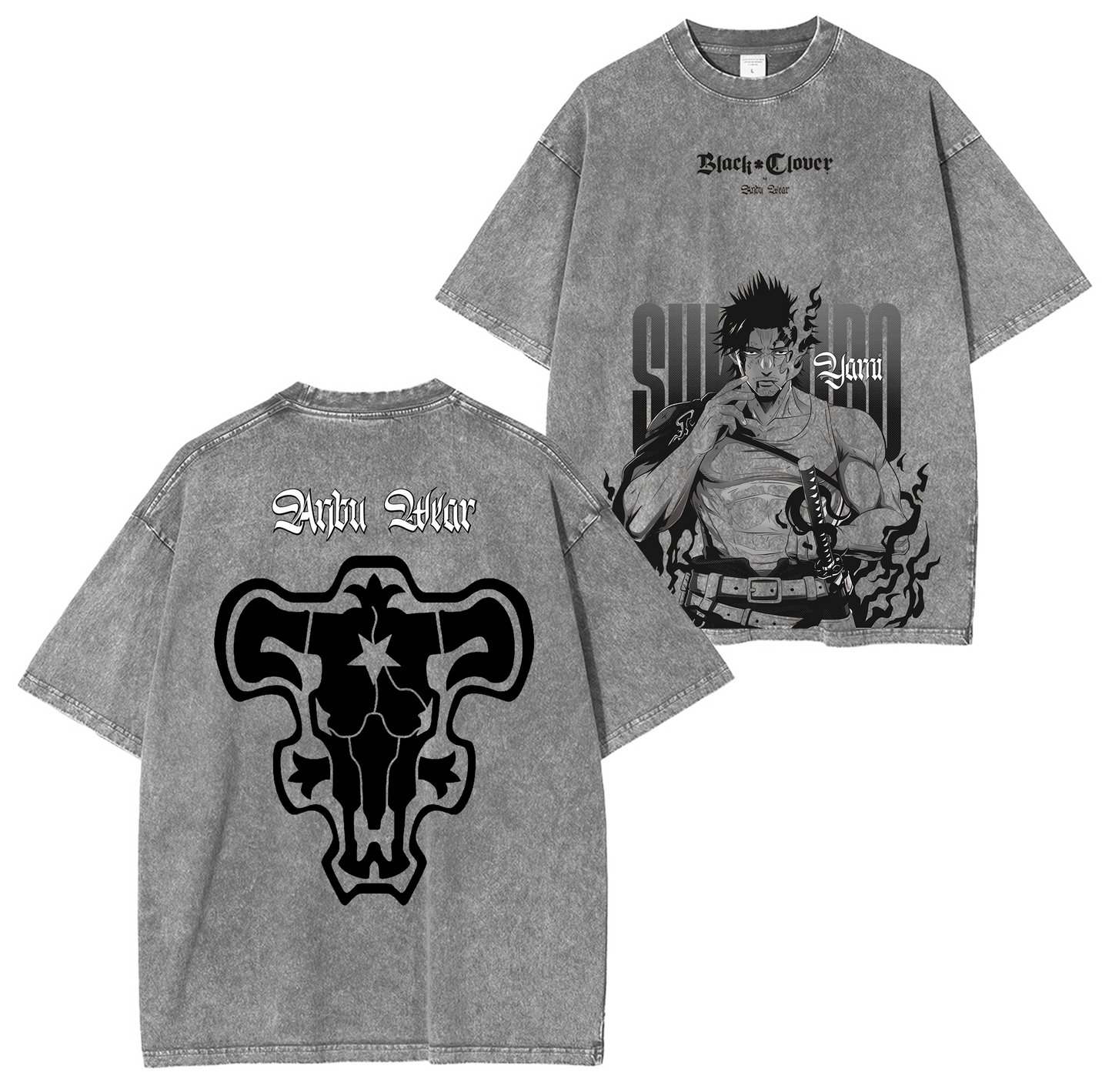 Yami Sukehiro,Black Clover Anime Washed T-shirt/Crewneck/Hoodie