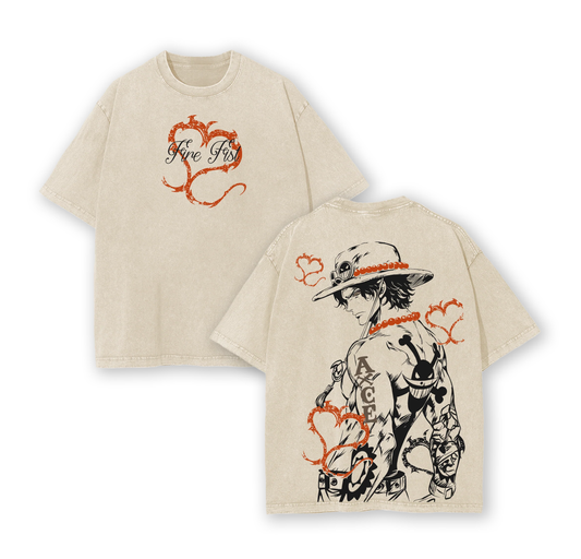 D. Ace Shirts -One Piece AnimeWashed T-shirt/Crewneck/Hoodie