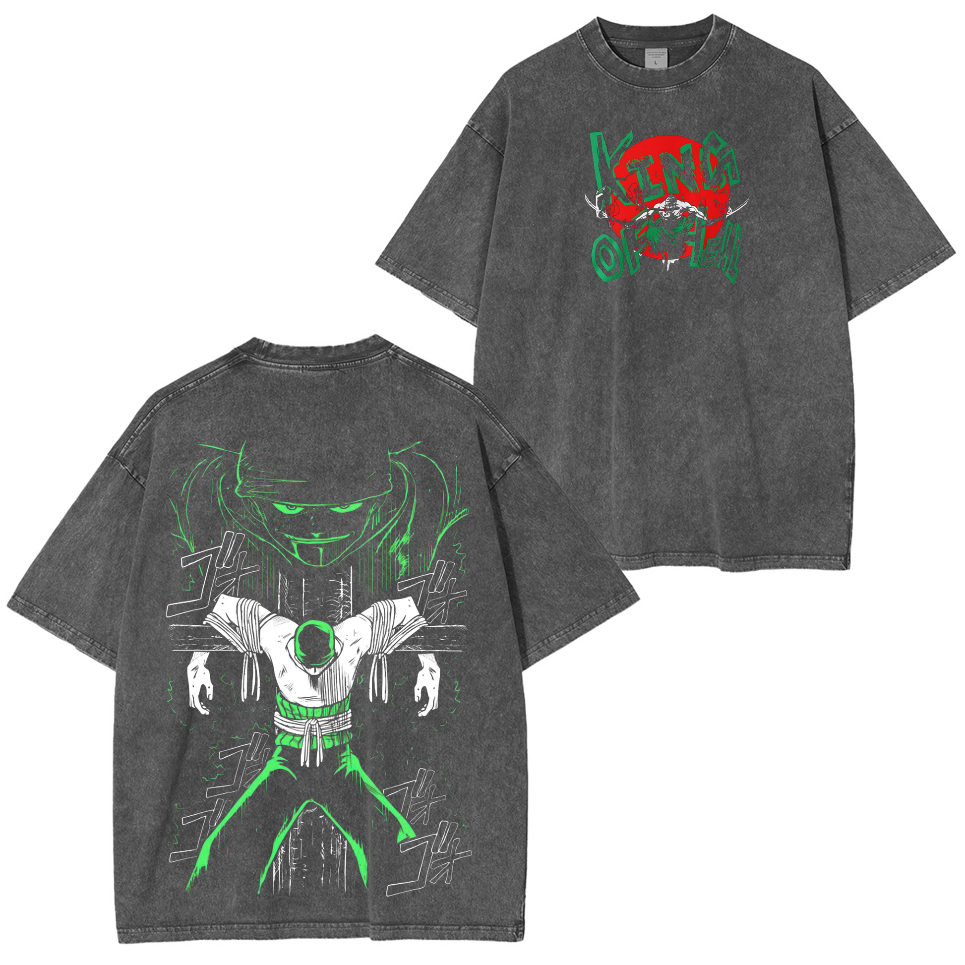Zoro Roronoa One Piece Luffy Anime Washed T-shirt/Crewneck/Hoodie