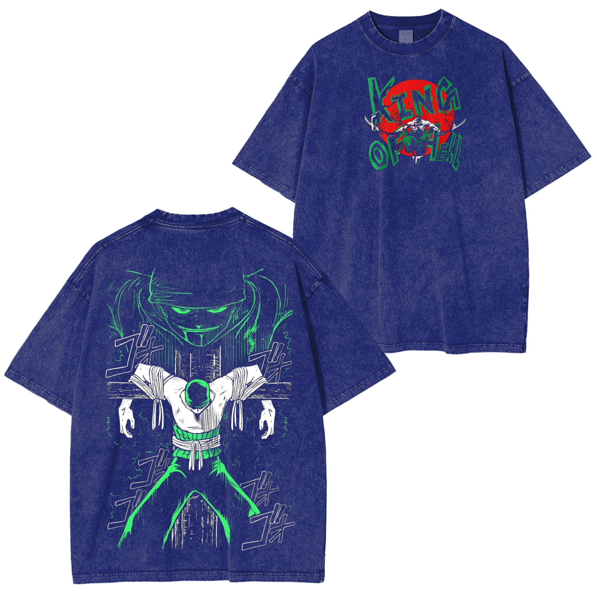 Zoro Roronoa One Piece Luffy Anime Washed T-shirt/Crewneck/Hoodie